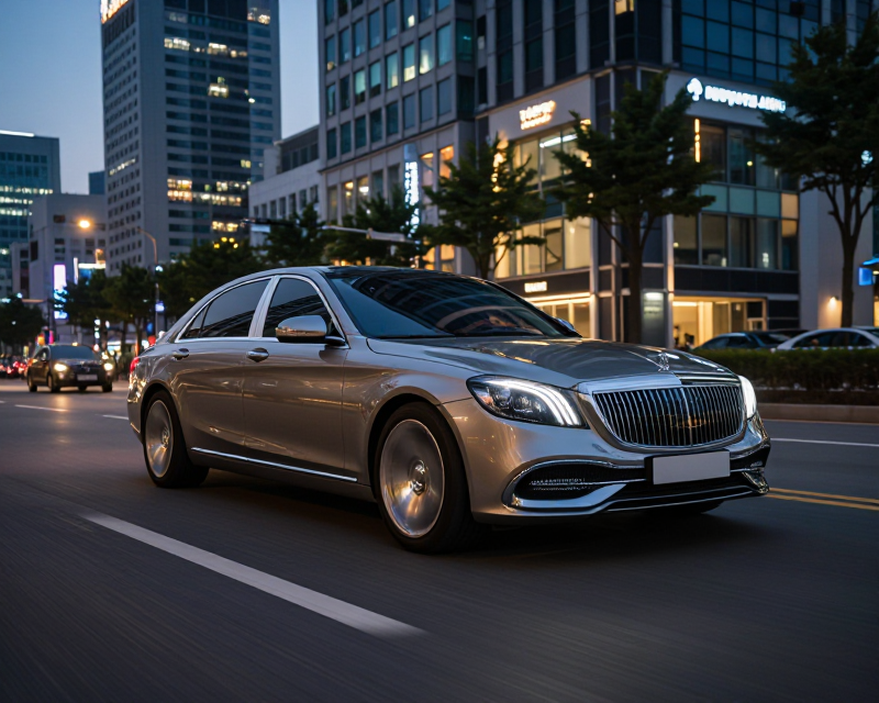 Modern Luxury Sedan in Seoul