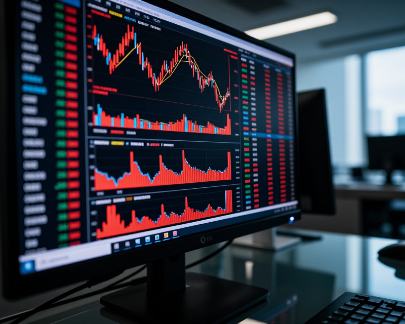Financial Market Volatility Concept