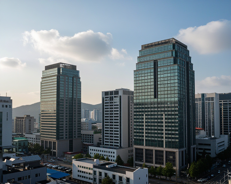 South Korean Urban Morning Sky