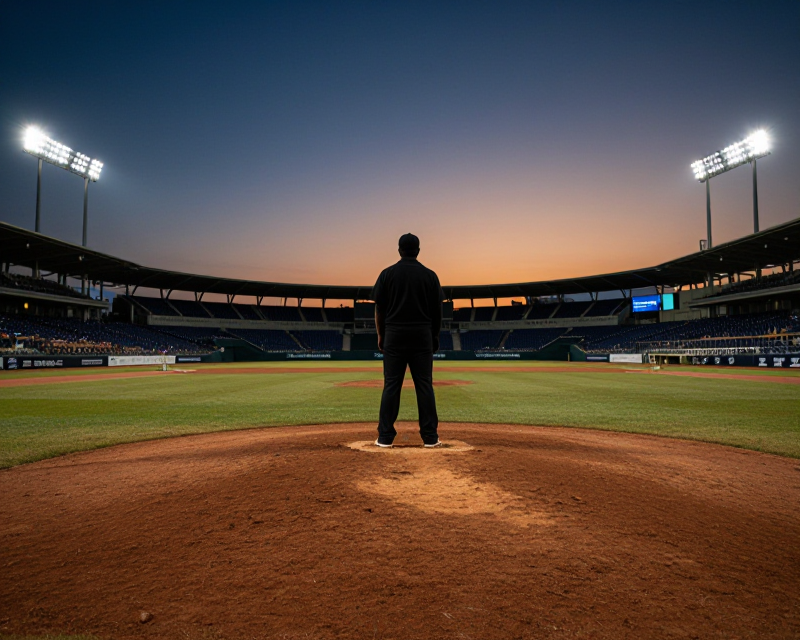 Cinematic Baseball Stadium Dusk