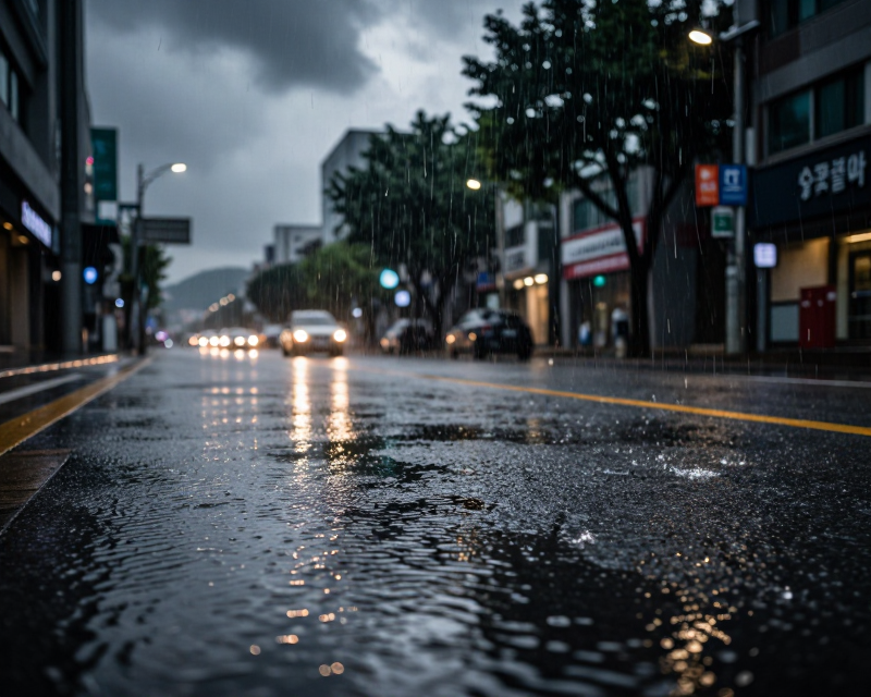 Monsoon Rain in Seoul